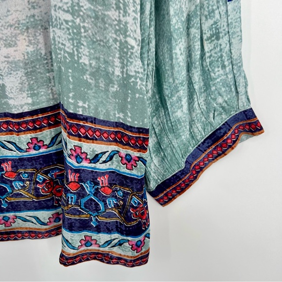 * New Anthropologie Vineet Bahl Prudence Blouse Top Embroidered Paisley Floral L - Picture 8 of 10